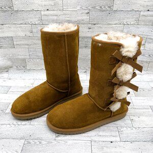 Chestnut Tan Koolaburra by Ugg Women's Boots Size 10 w/Bows